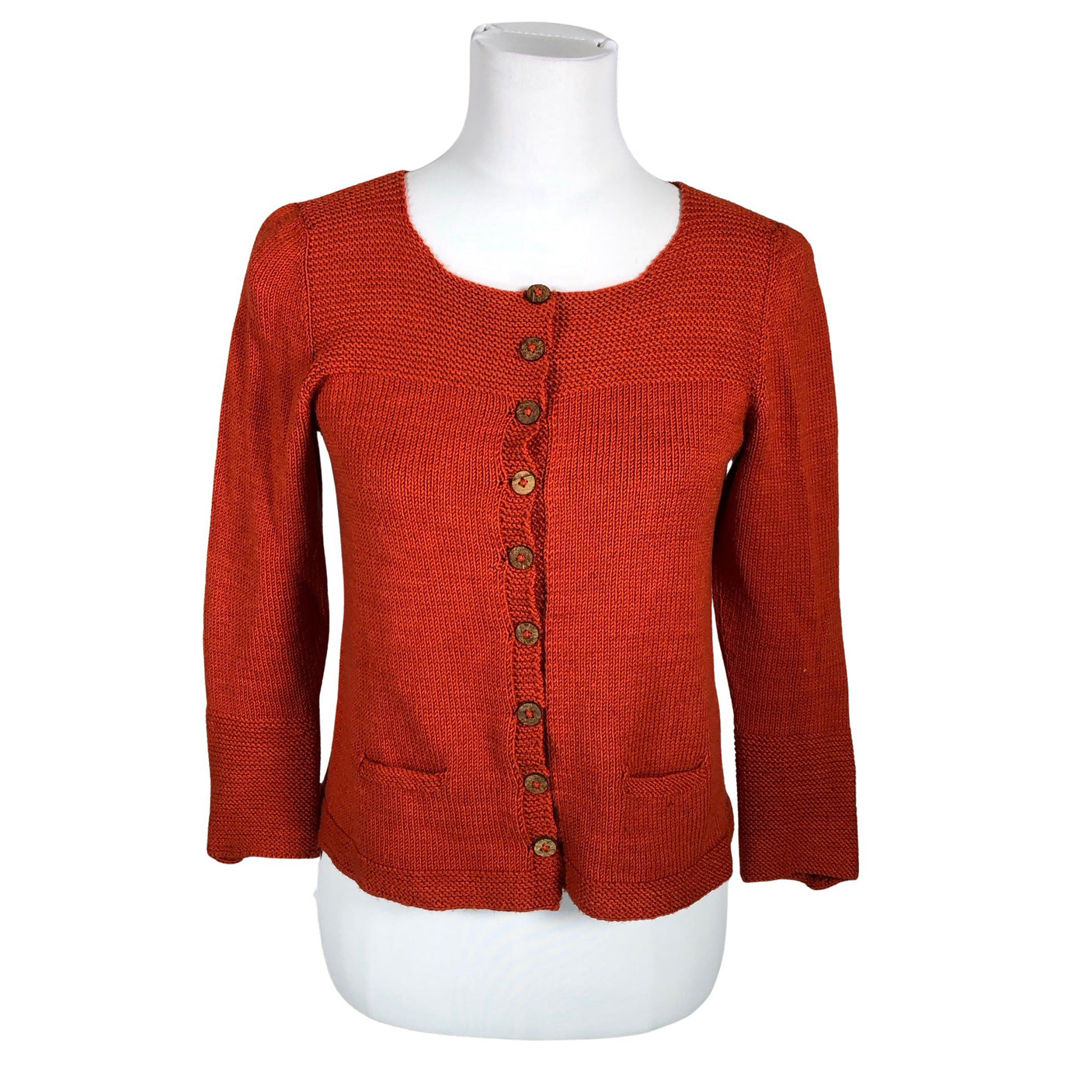 Unisex Handmade - Cardigan, size 36 - Orange (1)