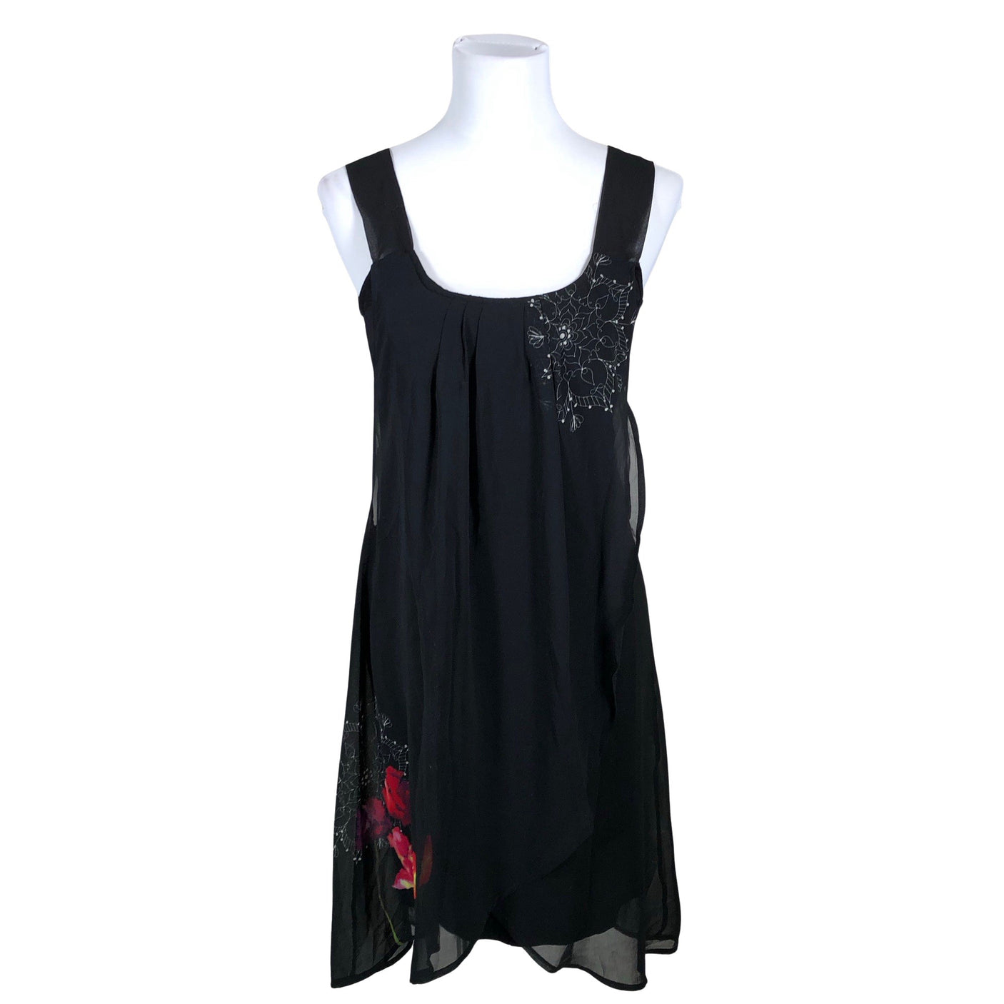 Unisex Desigual - Schiffon dress, size 38 - Black (1)