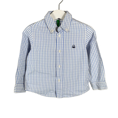 Unisex Benetton - Collared shirt, size 86 - 92 - White ()