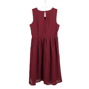 Unisex Cream - Schiffon dress, size 128 - 134 - Wine red (2)