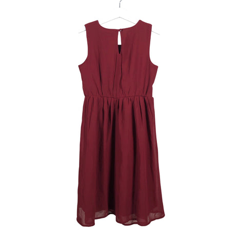 Unisex Cream - Schiffon dress, size 128 - 134 - Wine red (2)