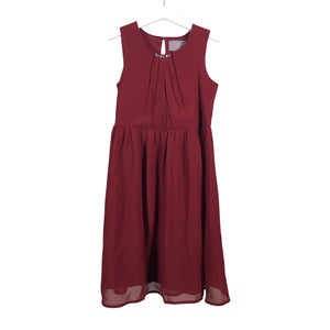 Unisex Cream - Schiffon dress, size 128 - 134 - Wine red (1)