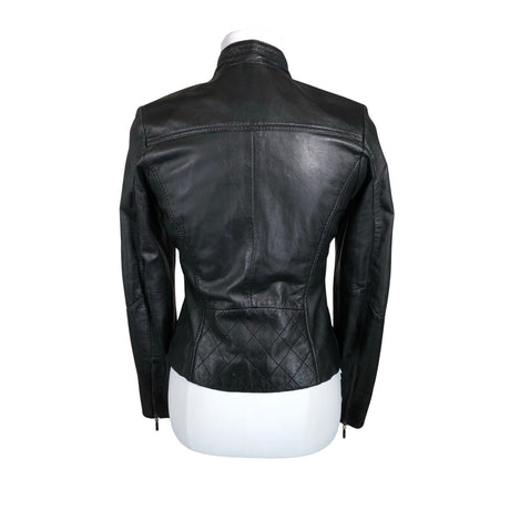 Unisex Saki - Leather jacket, size 34 - Black (2)
