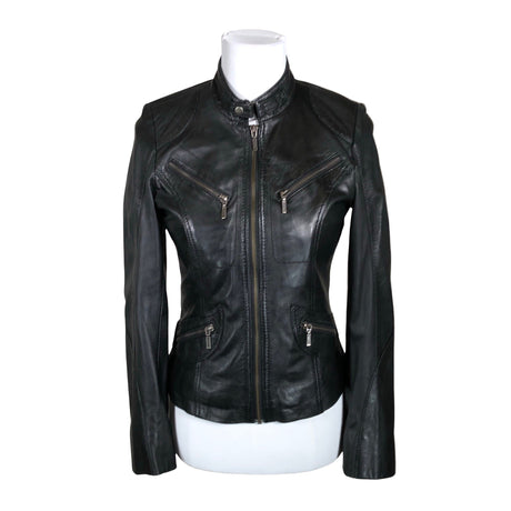 Unisex Saki - Leather jacket, size 34 - Black ()