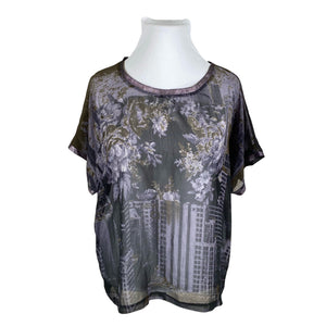 Unisex Soyaconcept - Short-sleeved blouse, size 44 - Violet (1)