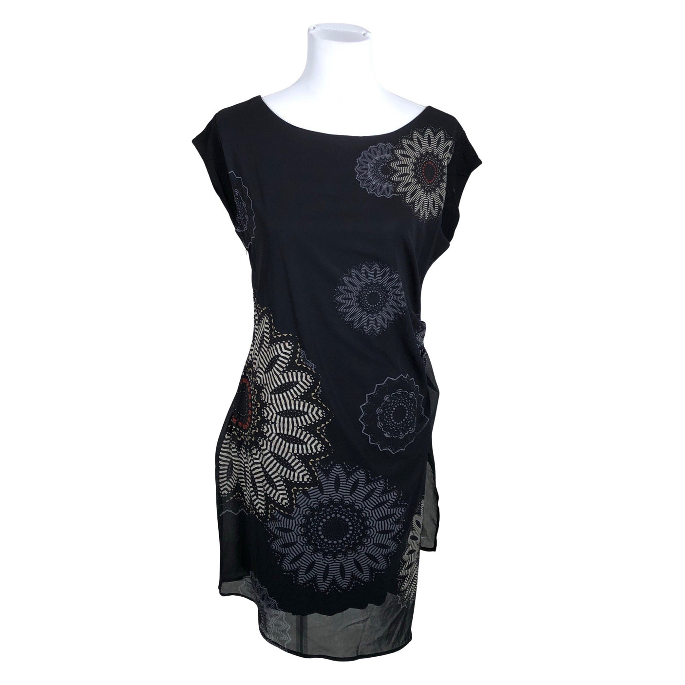 Unisex Desigual - Schiffon dress, size 38 - Black (1)