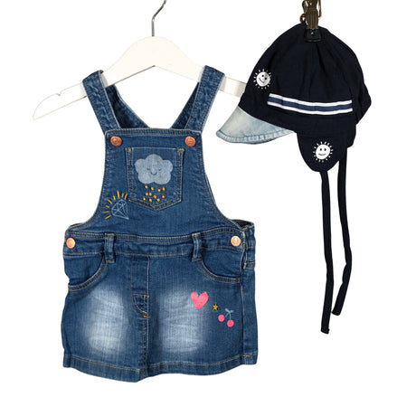 Unisex TEX - Denim dress, size 80 - 86 - Blue ()