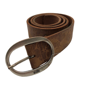 Unisex Esprit - Leather belt, size No size - Brown (1)