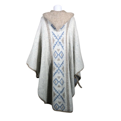 Unisex Álafoss - Poncho, size 40 - Beige (2)