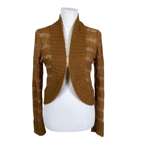 Unisex Soyaconcept - Knit bolero jacket, size 38 - Brown ()
