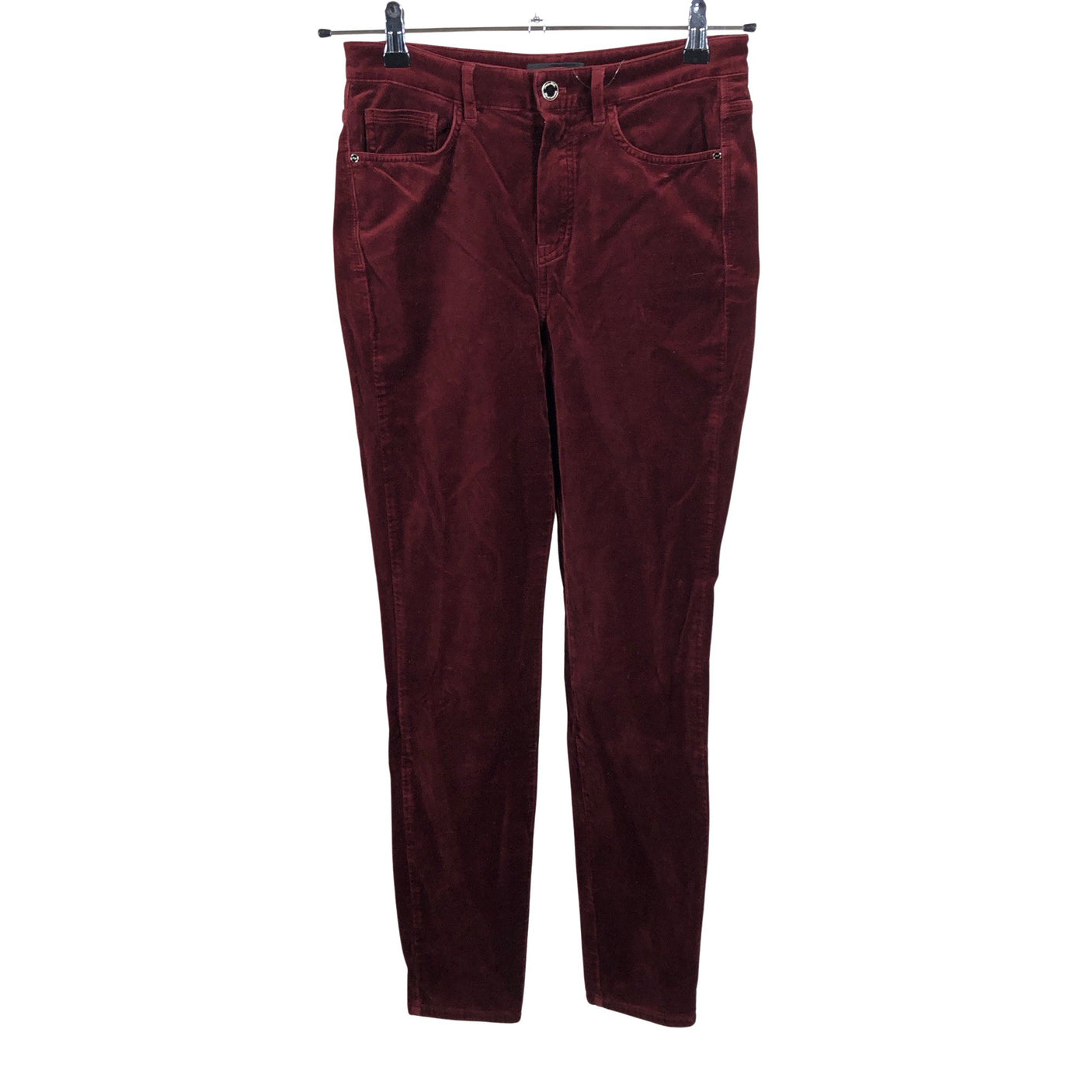 Unisex Massimo Dutti - Velvet pants, size 38 - Wine red (1)