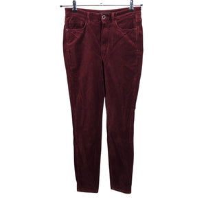 Unisex Massimo Dutti - Velvet pants, size 38 - Wine red (1)