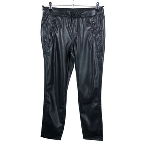 Unisex Red Button - Leather pants, size 38 - Black (1)
