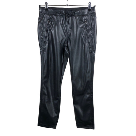 Unisex Red Button - Leather pants, size 38 - Black ()