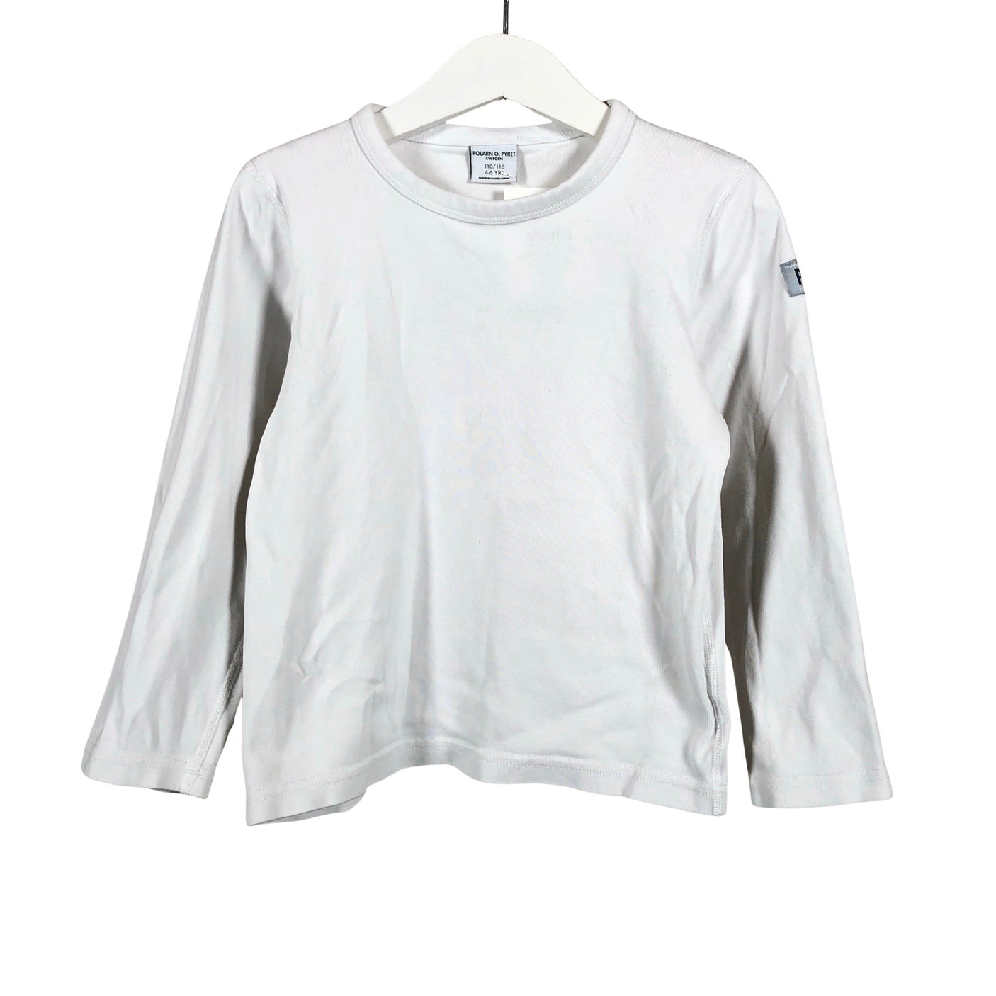 Unisex Polarn O. Pyret - Tricot shirt, size 110 - 116 - White (1)