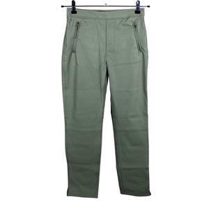 Unisex Knit-ted - Leather pants, size 34 - Green (1)