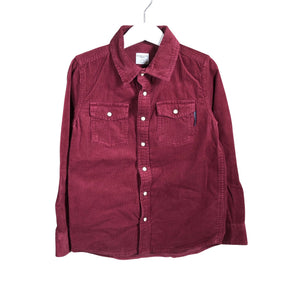Unisex Polarn O. Pyret - Collared shirt, size 116 - 122 - Wine red (1)