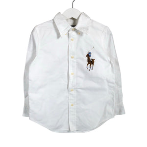 Unisex Polo Ralph Lauren - Collared shirt, size 98 - 104 - White (1)