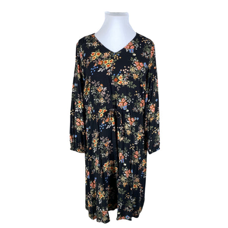 Unisex Zizzi - Schiffon dress, size 44 - Black ()