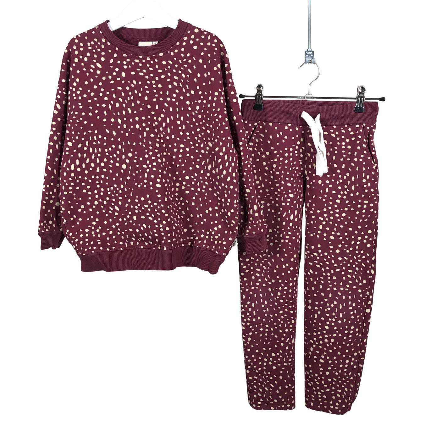 Unisex Kaiko - Sweatshirt and pants set, size 122 - 128 - Wine red (1)