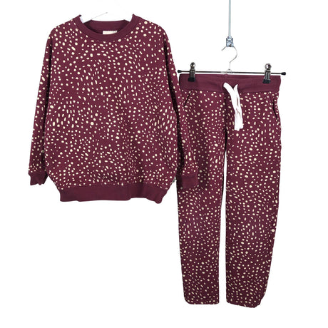 Unisex Kaiko - Sweatshirt and pants set, size 122 - 128 - Wine red ()