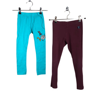 Unisex Polarn O. Pyret - Leggings, size 104 - 110 - Wine red (1)