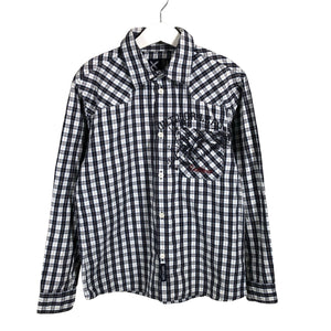 Unisex Lindex - Collared shirt, size 140 - 146 - Blue (1)