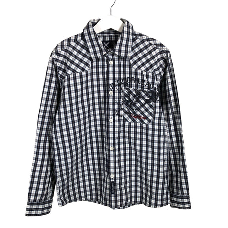 Unisex Lindex - Collared shirt, size 140 - 146 - Blue ()