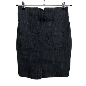 Unisex Lindex - Denim skirt, size 36 - Black (2)