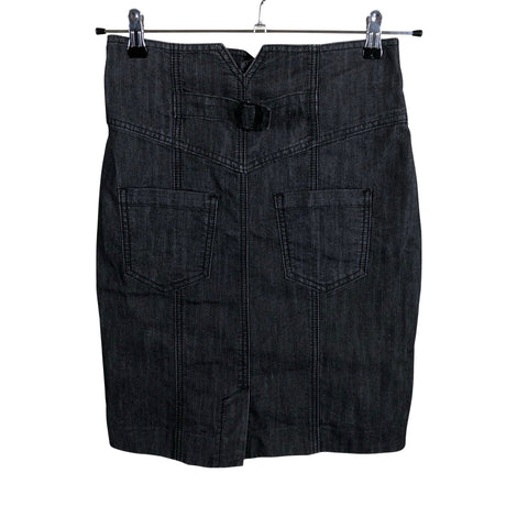 Unisex Lindex - Denim skirt, size 36 - Black (2)