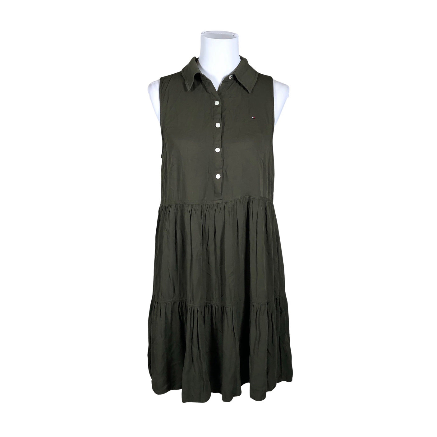 Unisex Tommy Hilfiger - Schiffon dress, size 38 - Green (1)
