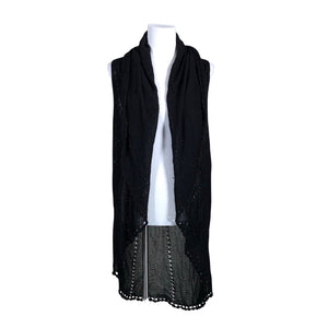 Unisex Taifun - Knit vest, size 36 - Black (1)