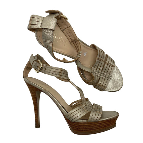 Unisex Guess - Heeled sandals, size 39 - Beige ()