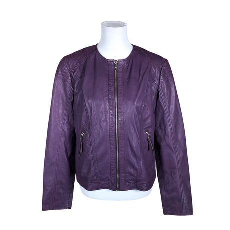 Unisex Saki - Leather jacket, size 40 - Violet ()