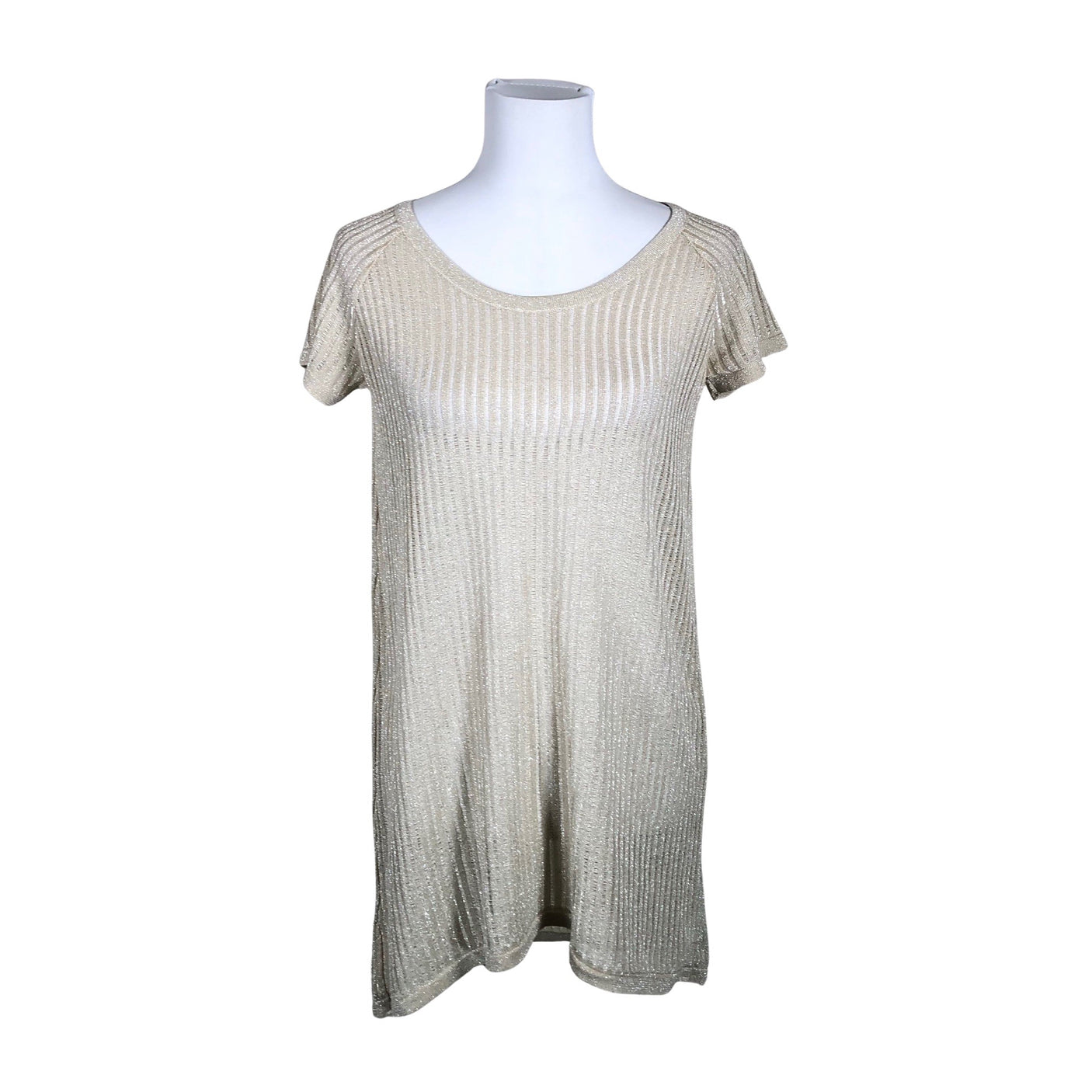 Unisex Lindex - Knit tunic, size 40 - Gold (1)