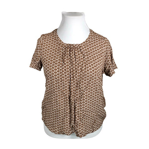 Naisten Gerry Weber - Short-sleeved blouse, size 44 - Brown (1)