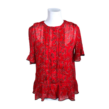 Unisex Tommy Jeans (Tommy Hilfiger) - Short-sleeved blouse, size 38 - Red ()
