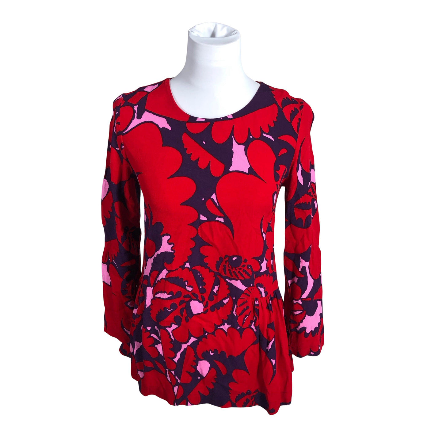 Unisex Marimekko - Schiffon tunic, size 34 - Red (1)
