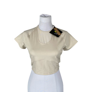 Unisex Even&Odd - Sports shirt, short sleeve, size 40 - Beige (1)