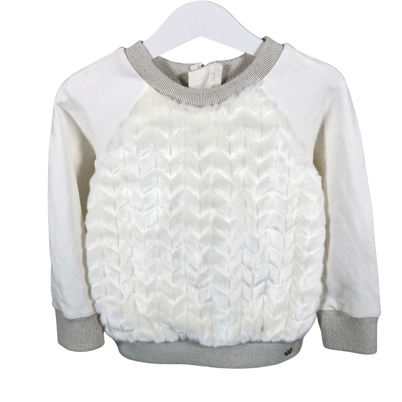 Unisex Lili Gaufrette - Tricot shirt, size 98 - 104 - Natural white (1)