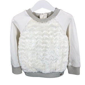 Unisex Lili Gaufrette - Tricot shirt, size 98 - 104 - Natural white (1)