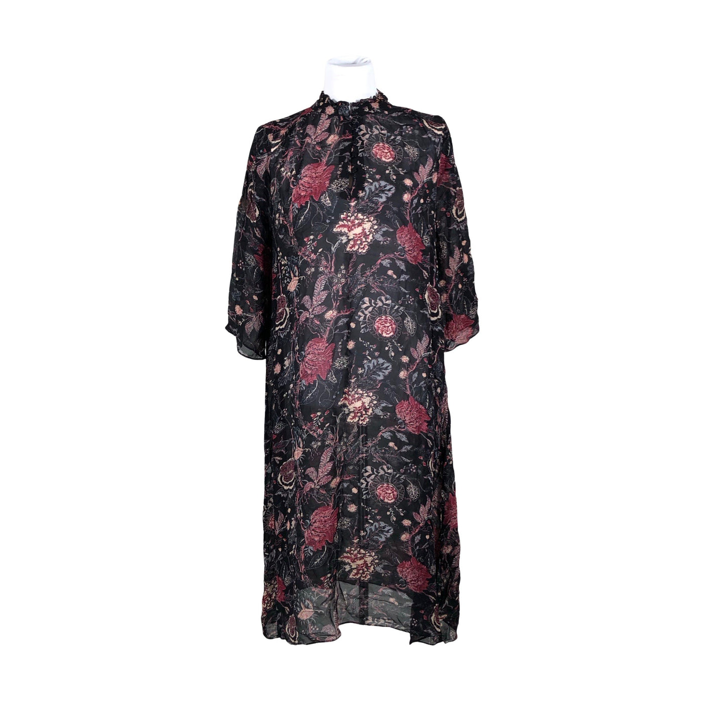 Unisex Second Female - Schiffon dress, size 38 - Black (1)