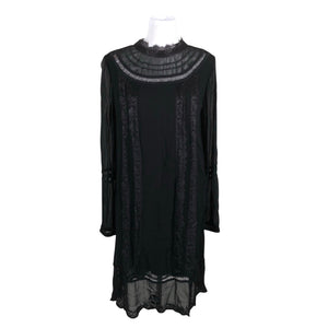Unisex Summum Woman - Schiffon dress, size 40 - Black (1)