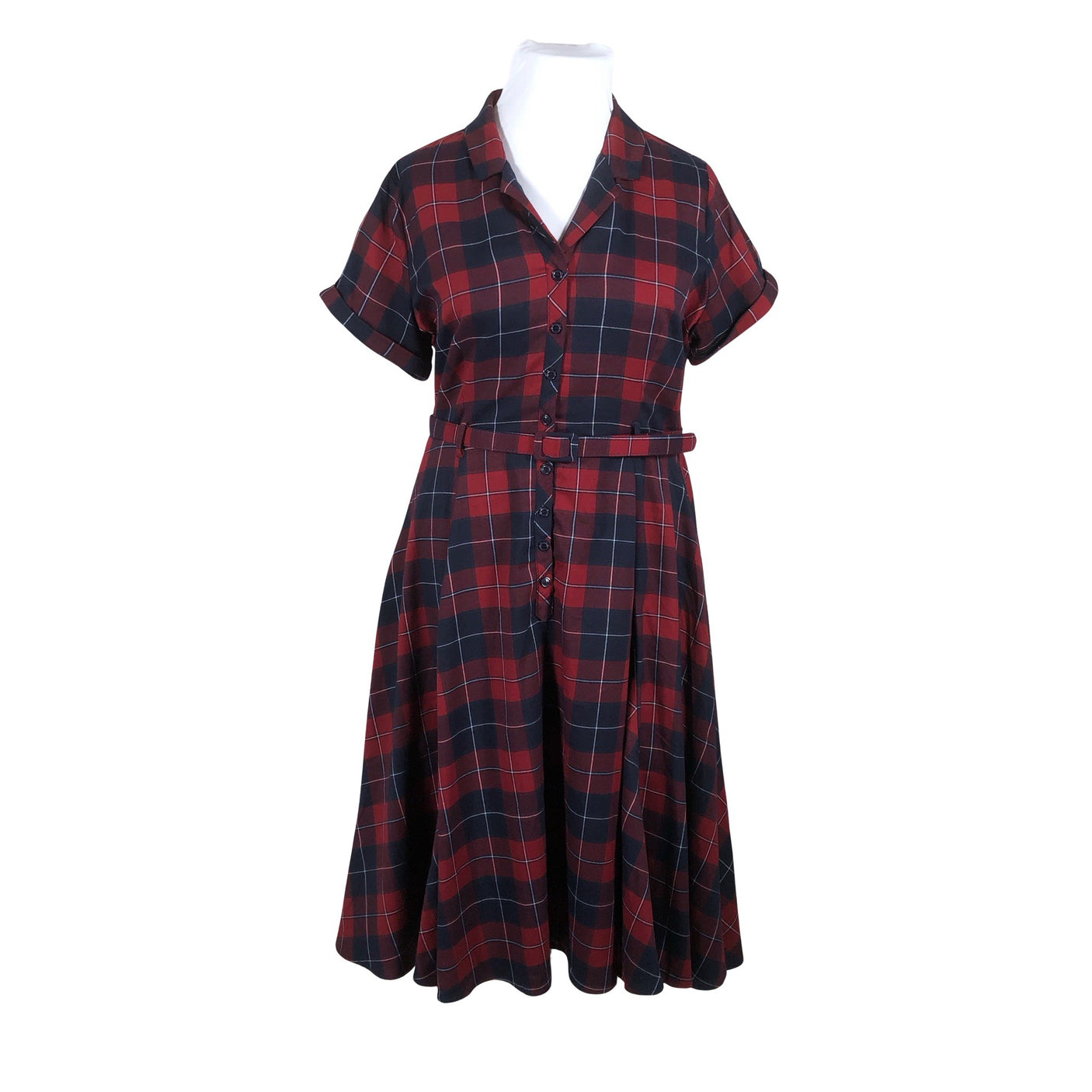 Unisex Collectif Vintage - Dress, size 44 - Wine red (1)