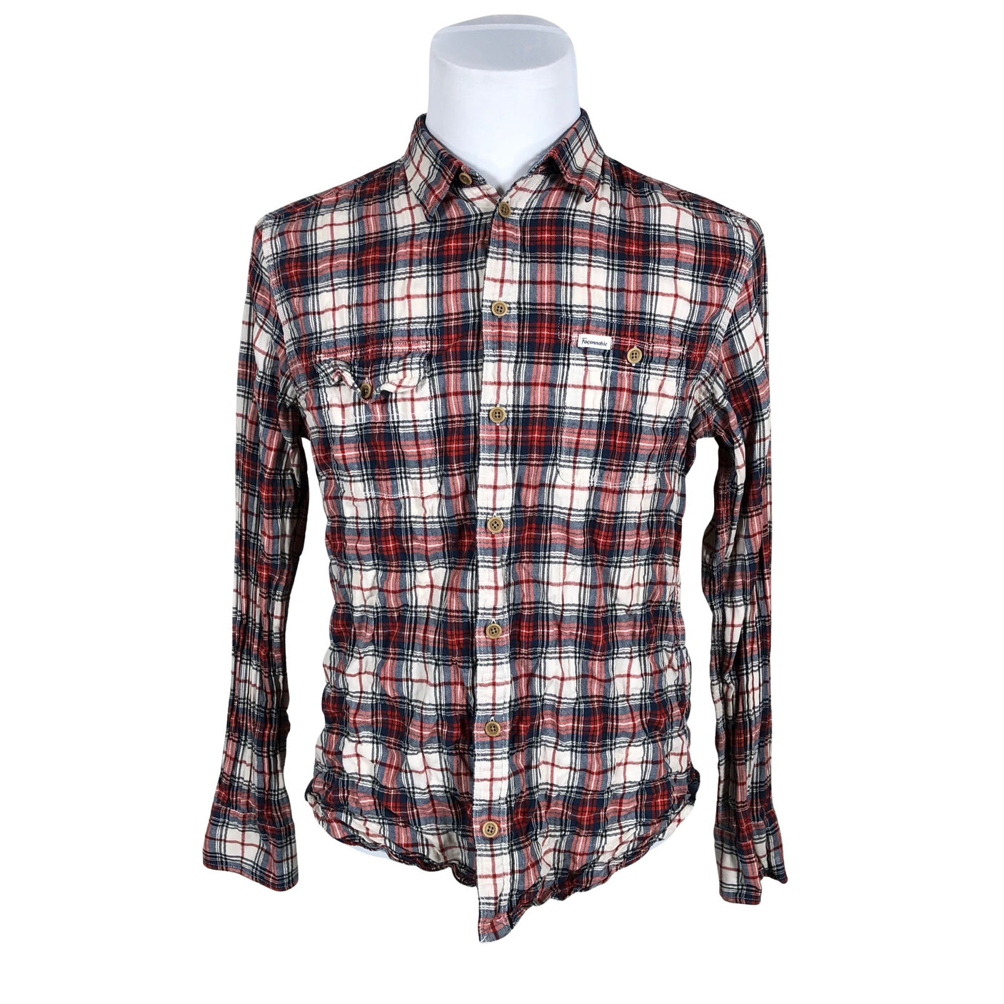 Unisex Faconnable - Collared shirt, size M - Natural white (1)