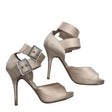 Unisex Bianco - Heeled sandals, size 38 - Beige ()