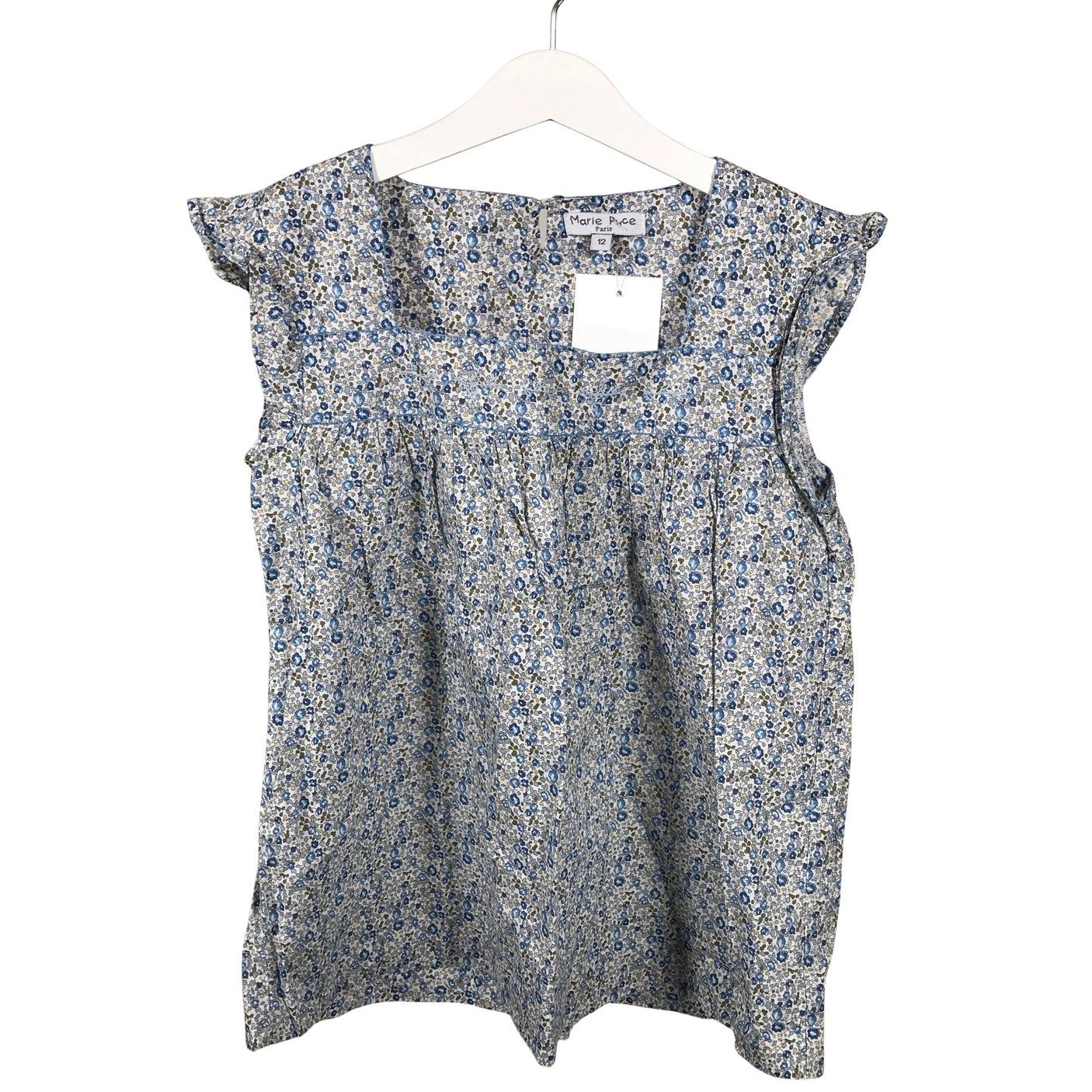 Unisex Marie Puce - Short-sleeved blouse, size 146 - 152 - Blue (1)