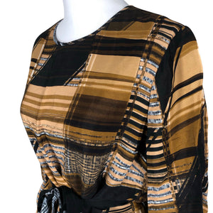 Unisex Ril's - Schiffon dress, size 40 - Brown (3)
