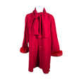 Unisex Scandinavian Look - Wool coat, size 46 - Red ()