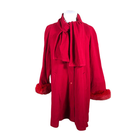 Unisex Scandinavian Look - Wool coat, size 46 - Red ()